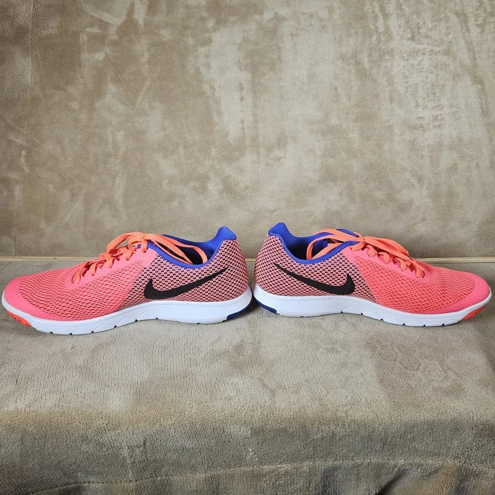 Nike Flex Experience RN 6 Womens 9 Running Shoes Sunset Glow and Blue Fox